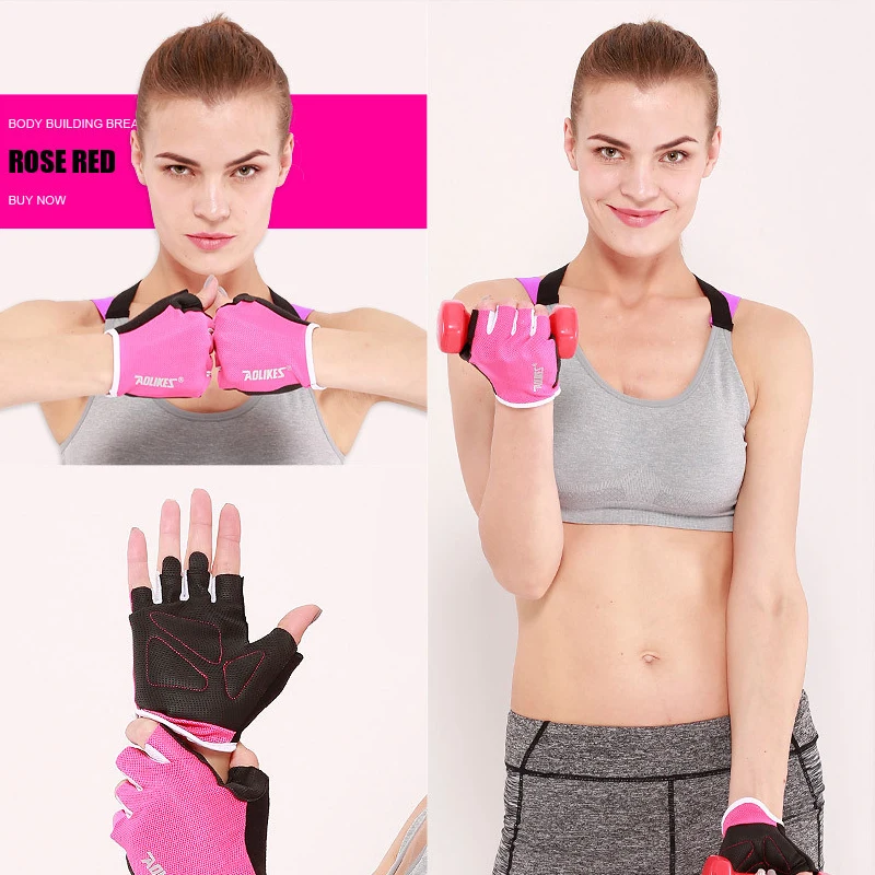 Sports Fitness Weightlifting Gloves Body Building Breathable Training Power Strength Gymnastic Handwear Protector For Men Women Sports Fitness Weightlifting Gloves Body Building Breathable Training Power Strength Gymnastic Handwear Protector For Men Women