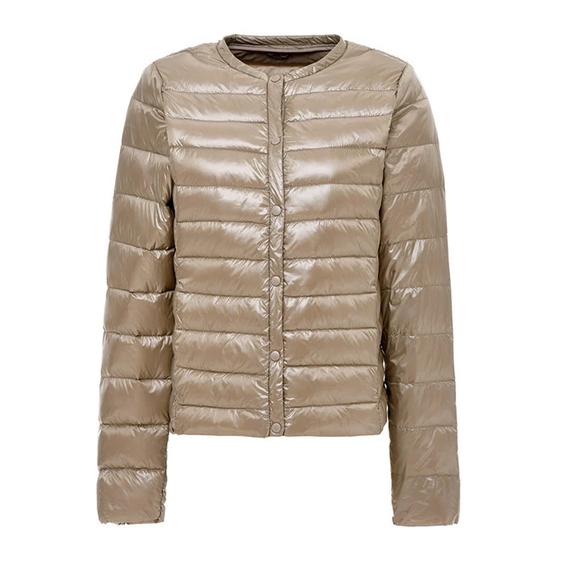 Best 2019 New Ultra Light Women Winter Coat 90% White Duck Down Jackets O Neck Portable Down Coats Female Jacket Warm Outerwear