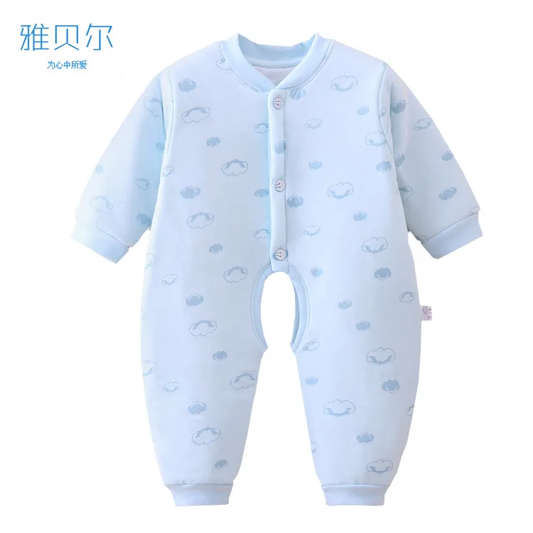 Ползунки для новорожденных; термобелье для малышей; хлопковые комбинезоны с принтом Антарктики; детская стеганая одежда