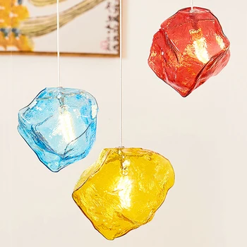 

Modern light loft color glass chandelier bedroom living room study pendant lamps decor lighting hanglamps hanging lamps fixtures