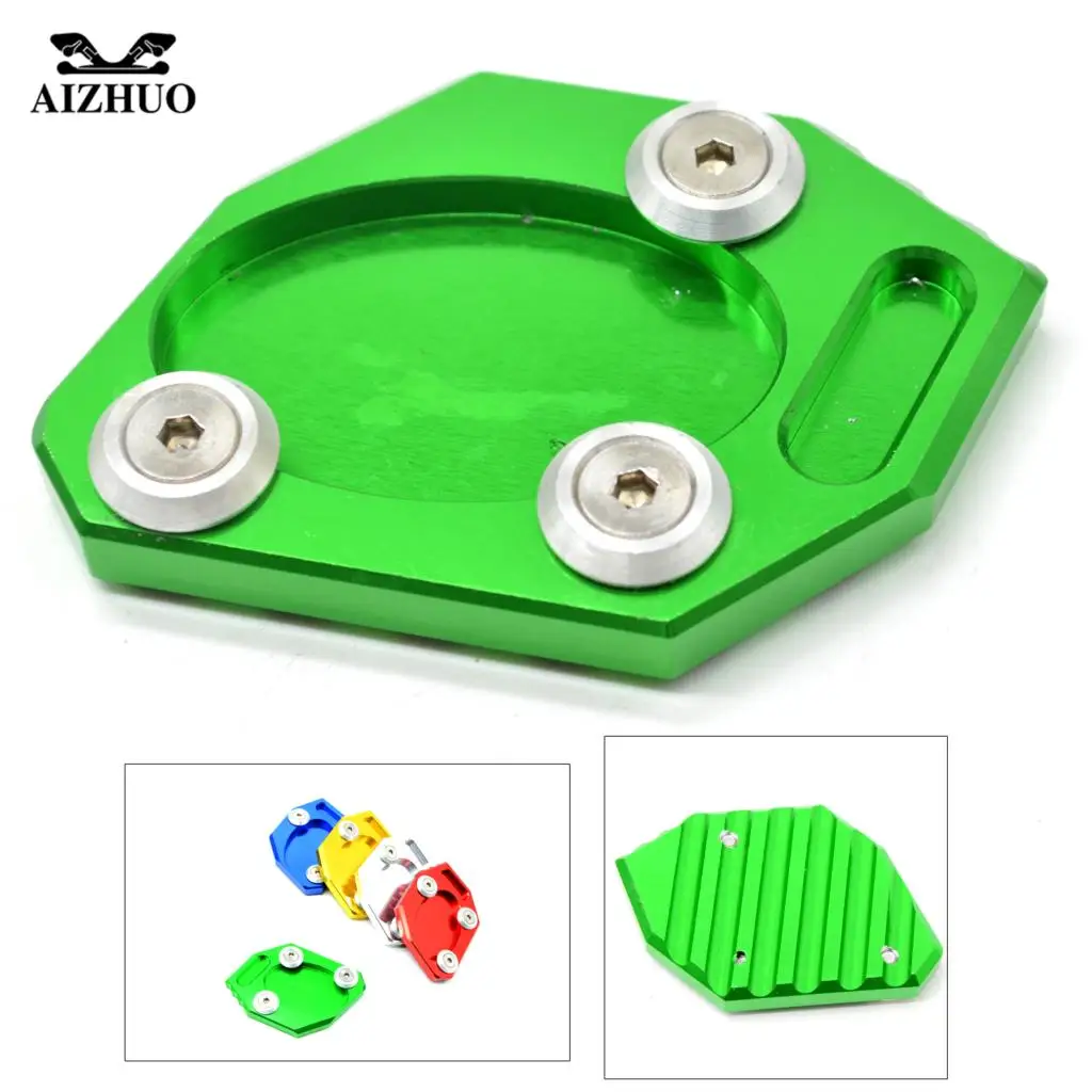 Motorcycle Side Stand Pad Enlargement Plate Kickstand Extension For kawasaki ER6N NINJA250 Z250 NINJA300 NINJA 650 ER-6N ER-6F