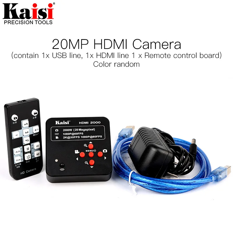 

New HD 1920*1080 60FPS 2000W 20MP HDMI USB Industrial Electronic Digital Video Microscope Camera For Phone CPU PCB Repair