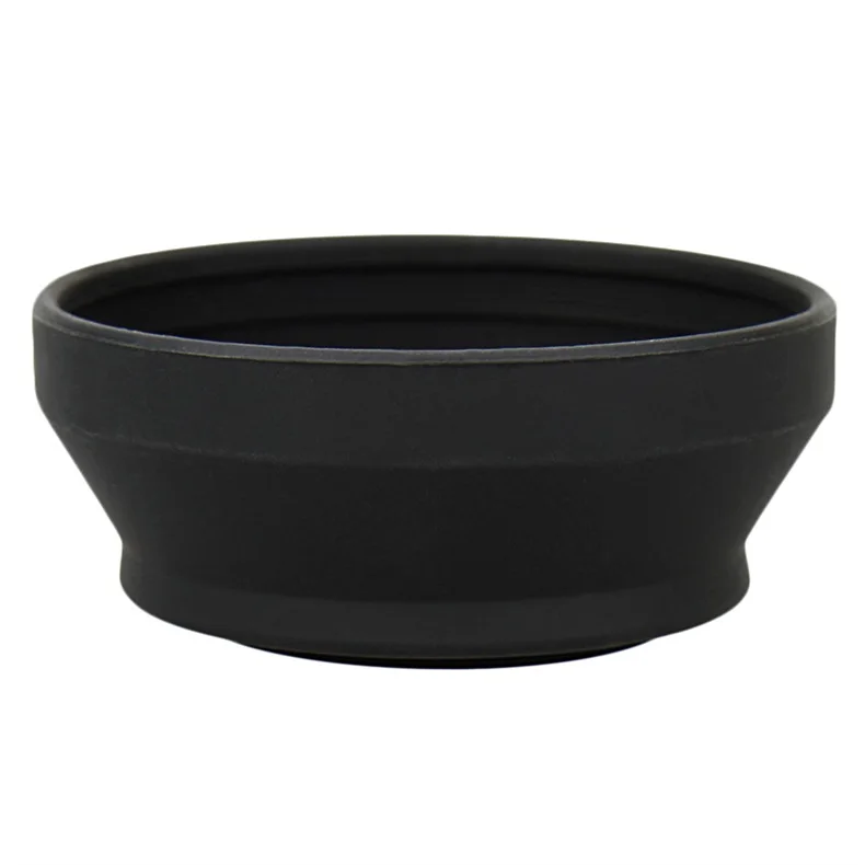 Rubber Lens Hood Tele Wide-Angle Standard 49mm 52mm 58mm 55mm 62mm 67mm 72mm 77mm + Lente Cap For Canon Nikon Sony