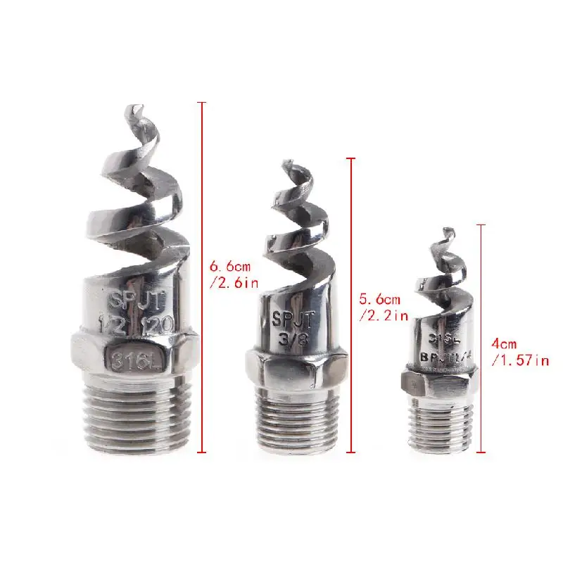 1/" 1/2" спиральная конусная Распылительная насадка из нержавеющей стали