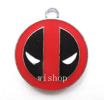 

New 20Pcs Cartoon Deadpool Metal Charm Pendants DIY Jewelry Making Party Gifts D-10