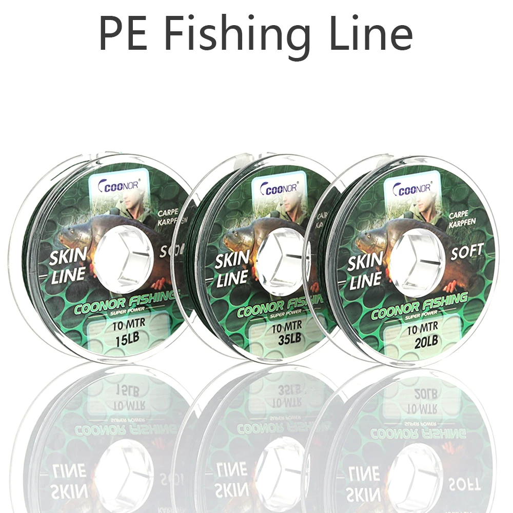 

10M Monofilament Fishing Line 15/20/35LB Thin Fish Line Smooth Casting Carp Skin Freshwater Saltwater PE Braided Fishing Wire