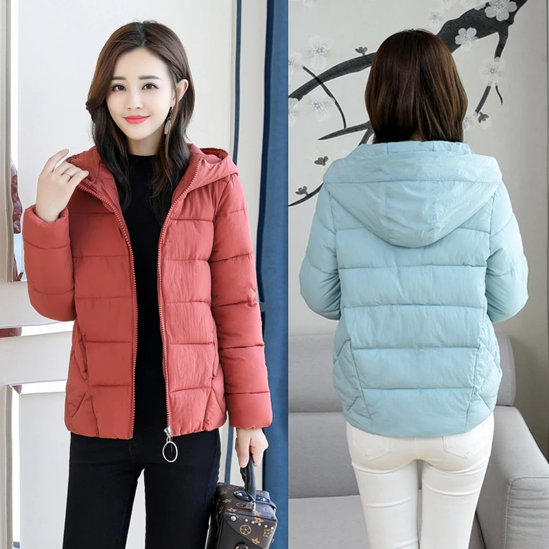 Winter Jacket Women Cotton Short Jacket 2019 New Padded Hooded Warm Parkas Coat Female Autumn Outerwear plus size S -6XL