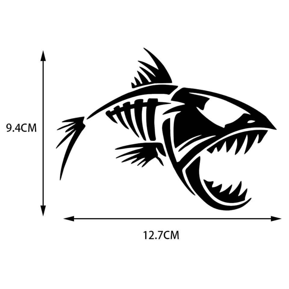 12.79.4CM Skeleton Fish Funny Car Styling Window Glass Decorative Accessories Car Stickers (5)