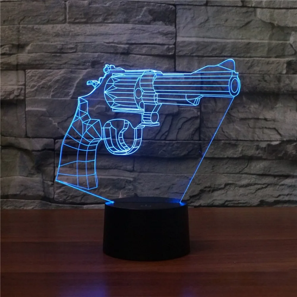 Revolver 3d Light Colorful Led Visual Gift Atmosphere Table Lamp | Освещение