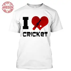 Я люблю крикет, Спортивная забавная футболка, футболки, хит продаж, новый модный топ, бесплатная доставка, 2019 officia, 100% хлопок, новые брендовые