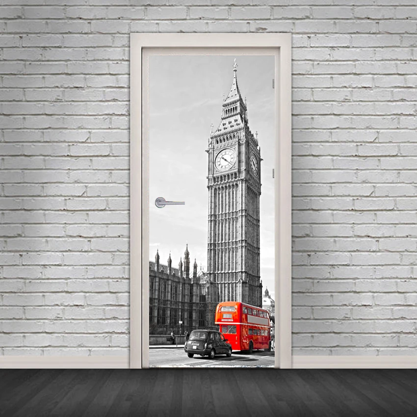 Бесплатная доставка подарок съемная самодельная 3D наклейка на дверь стену UK London