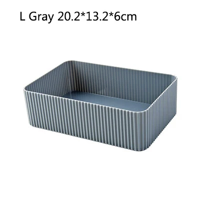 Hoomall Grid настольная коробка для хранения мелочей органайзер для косметики чехол для хранения Контейнер для дома и офиса Коробка для хранения - Цвет: L Gray