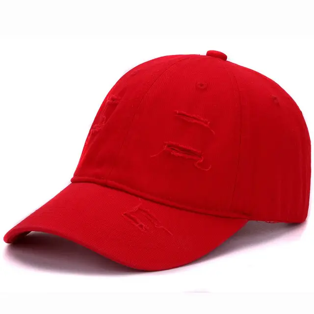 Mens quality washed cotton worn out plain baseball cap with a long