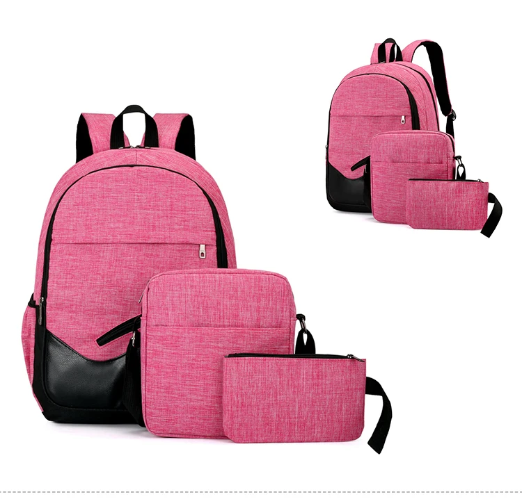 3Pcs/Lot School Backpack For Teenager Fashion School Bag Shoulders Bags Large Capacity Durable Oxford SchoolBag Backpack Mochila