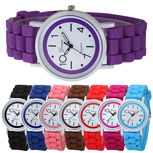 

Fashion Geneva Women Children Kids Analog Quartz Jelly Silicone Wrist Watch Gift
