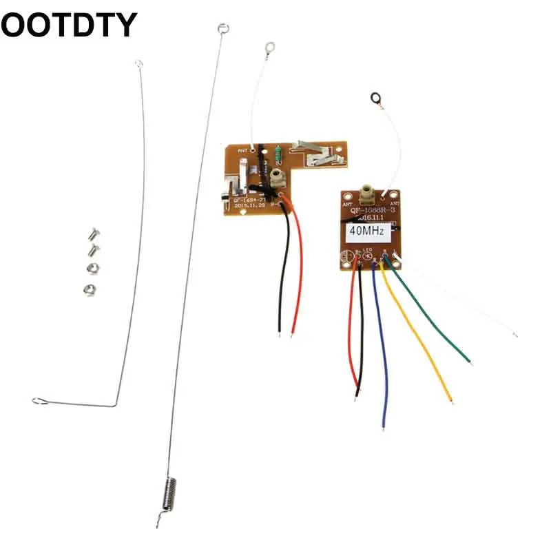 

4CH 40MHZ Remote Transmitter & Receiver Board with Antenna for DIY RC Car Robot