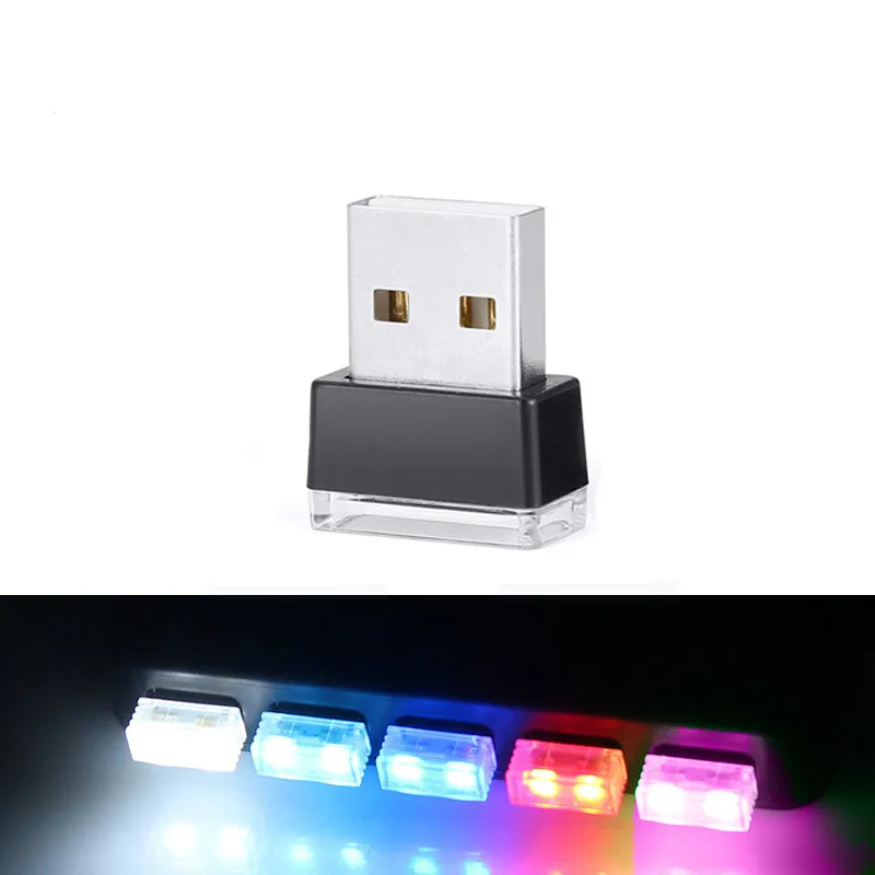 Автомобильный USB светодиодный атмосферный фонарь декоративная лампа аварийное