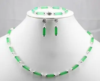 

Free shipping@@@@@8 colors Jewelry 925 silver jade necklace 18"bracelet"earrings