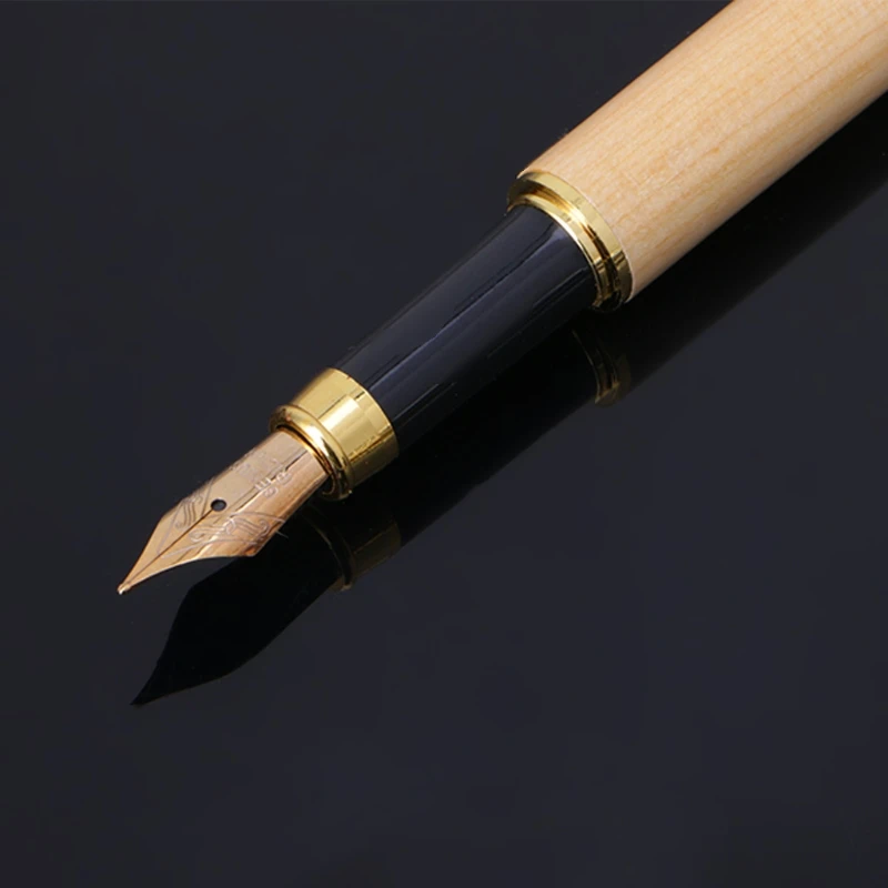 1 предмет бамбук авторучка тонкий наконечник гладкой чернила для письма лучший подарок канцелярских W15
