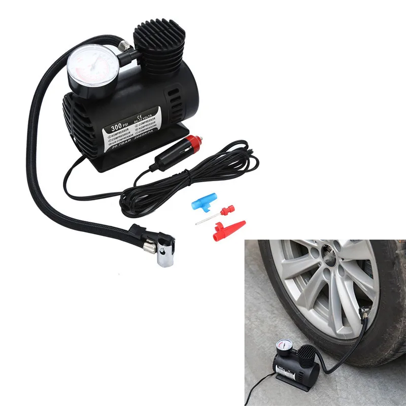 

CARPRIE Car Inflatable Pump 12V Portable Mini Air Compressor 300 PSI Car Van Bike Tyre Inflator mar14