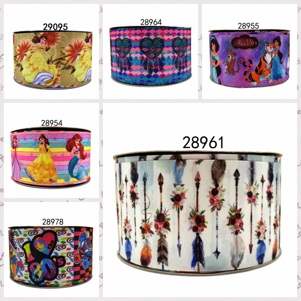 

DIY Craft Supplies cartoon character printed grosgrain ribbon, satin ribbon 10 yards. 28954-