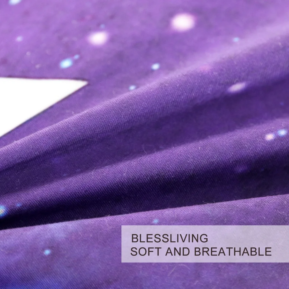 Blesslive Galaxy Комплект постельного белья полумесяц Луна Звезда пододеяльник перо печать пододеяльник Космос Мандала домашний текстиль 3 шт