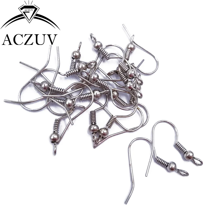 

2000pcs Rhodium Plated Ball and Spring Big Earring Hooks Earwires Earrings Jewelry Findings Accessories BEH005