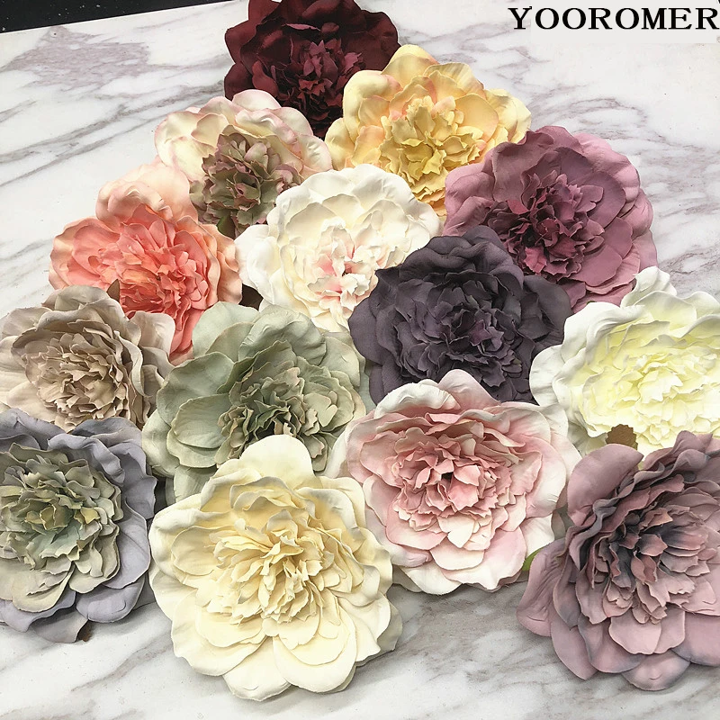 YOOROMER декоративные цветочные головки пионов 5 шт. искусственный цветок для