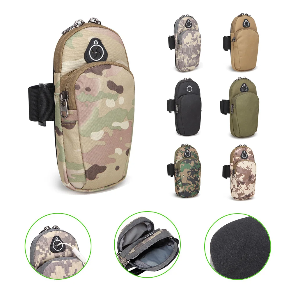 

SJ-MAURIE Sport Running Arm Bag 6 Inch Camo Armband Phone Holder with Earbud Phone Holder Pouch Gym Arm Bag for iphone 7 Plus