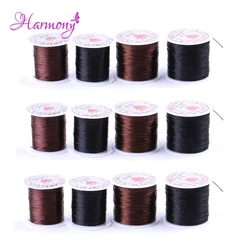 5pcs/lot Elastic Thread Black Round Crystal Line Nylon Rubber Stretchy Cord For String Bracelets Necklace Craft Diy 60m 11m