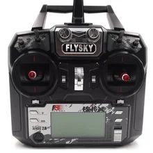 FS-i6X 2.4GHz Remote Control IA6B Receiver for RC Car Drone Mode 2(Left Throttle) – Black