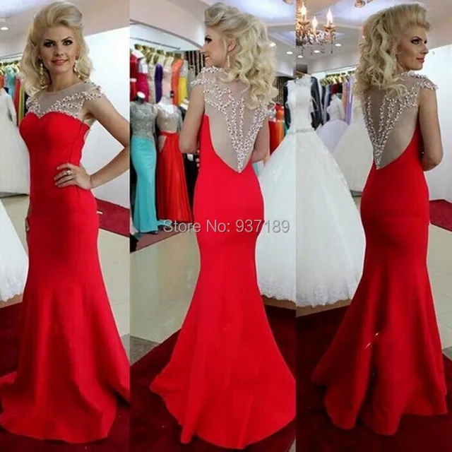 Transparent dress color red Transparent dress color red