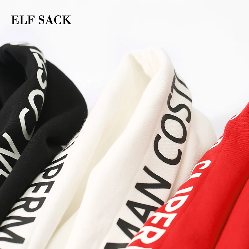 ELF SACK Women Hoody Sweatshirt Hot Womens Casual Loose Hip Pop Hoodies Oversize Female Sweatshirts Tops Autumn Fashion Week Hoodies