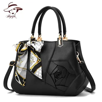 

Fashion Famous Brand Flower Female Shoulder Bag Rose Solid Color Women Handbag Ladies Envelope Scarves Messenger Crossbody Bag