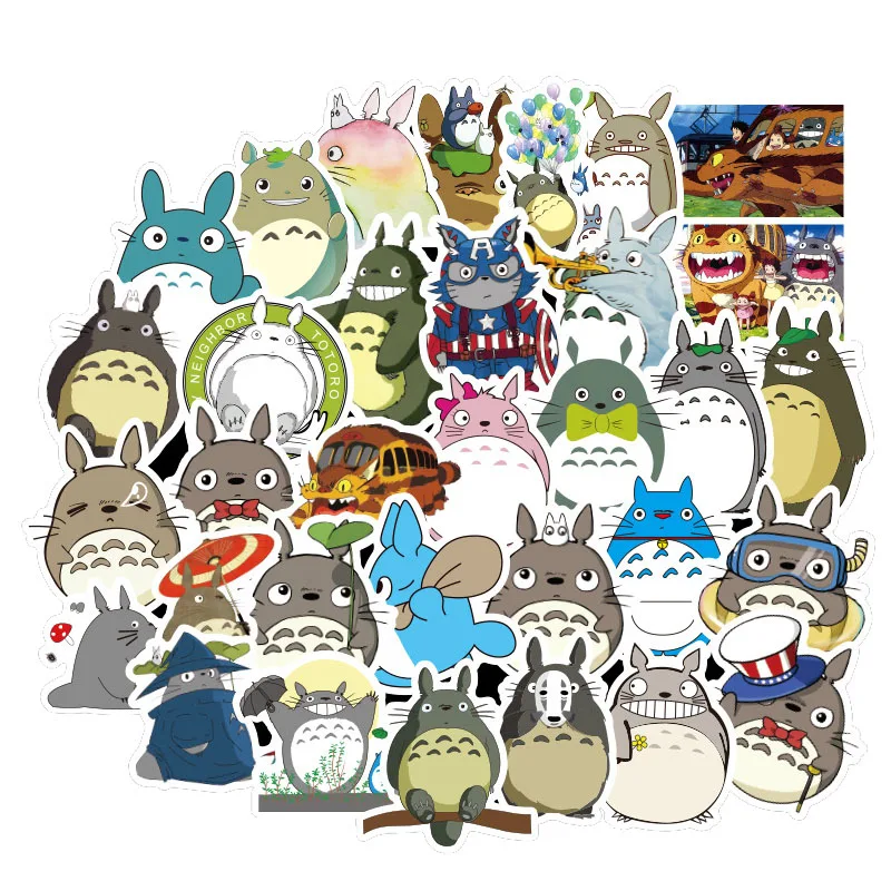 

50pcs Tonari no Totoro anime fans decals scrapbooking diy stickers decoration phone waterproof cartoon accessories