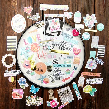 

KSCRAFT 60pc Be Brave Cardstock Die Cuts for Scrapbooking Happy Planner/Card Making/Journaling Project