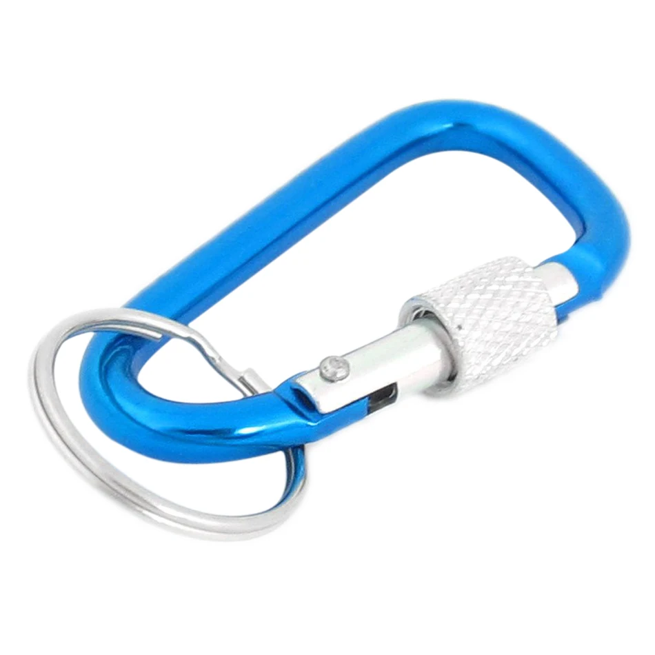 PROMOTION!Aluminum Alloy Screw Gate Lock Keyring Carabiner for Hiking