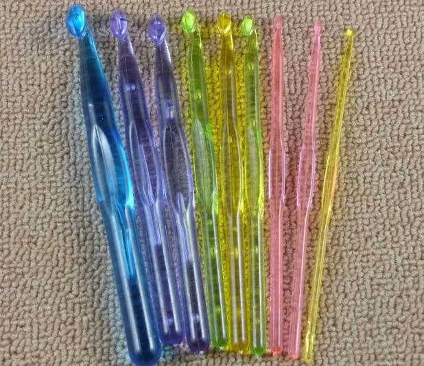9 шт./пакет 30 пакетов/лот Вязание рукоделие Наборы пластиковый крючок для свитера многоцветный крючок DIY ручные спицы для вязания Иглы-7346