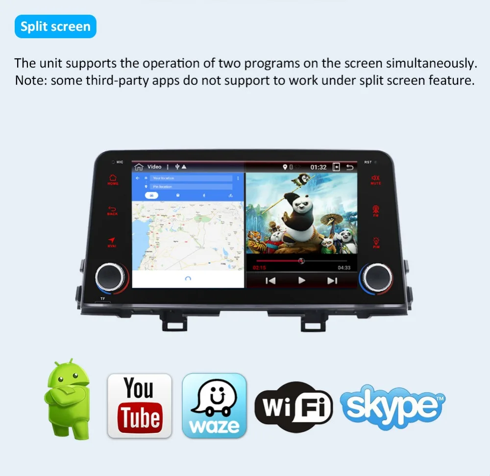 Excellent car radio 1 din Octa Core Android 9.0 DVD GPS Navi Multimedia Car Stereo for KIA Morning/Picanto 2017 2018 Radio Headunit BT 12