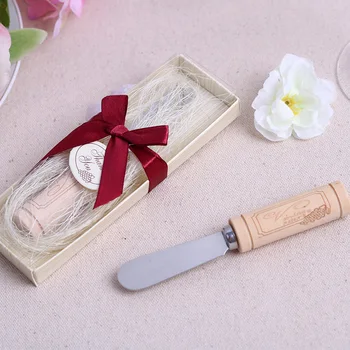 

Spreader with Wine Cork Handle in Gift Box Wedding Party Bridal Shower Favor Guest Gift Business Man Present souvenir