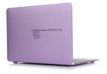 

Hot purple matte Case For Apple Macbook Air Pro Retina 11 12 13 15 Laptop Cover Bag For Mac book 13.3 inch