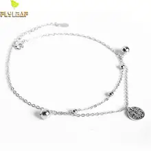 Бусины Flyleaf Настоящее серебро 925 проба подлинный ножной браслет для женщин модные цепи ноги тонкие браслеты для ног на браслет на ногу