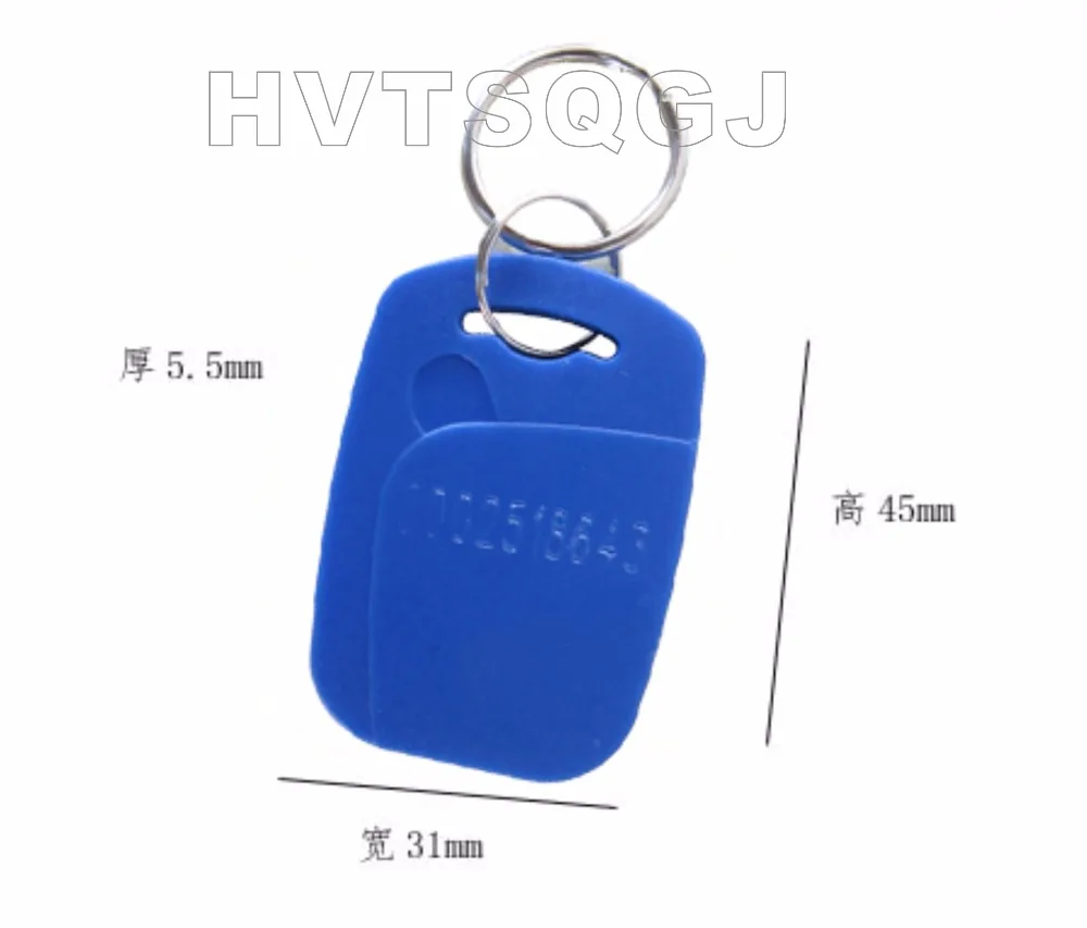 

50pcs Free shipping RFID waterproof IC+ID keyfob tags ,smart key chain for access control system