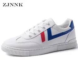 ZJNNK белая мужская кожаная обувь легко сочетающаяся удобная модная обувь в полоску дышащая модная мужская повседневная обувь