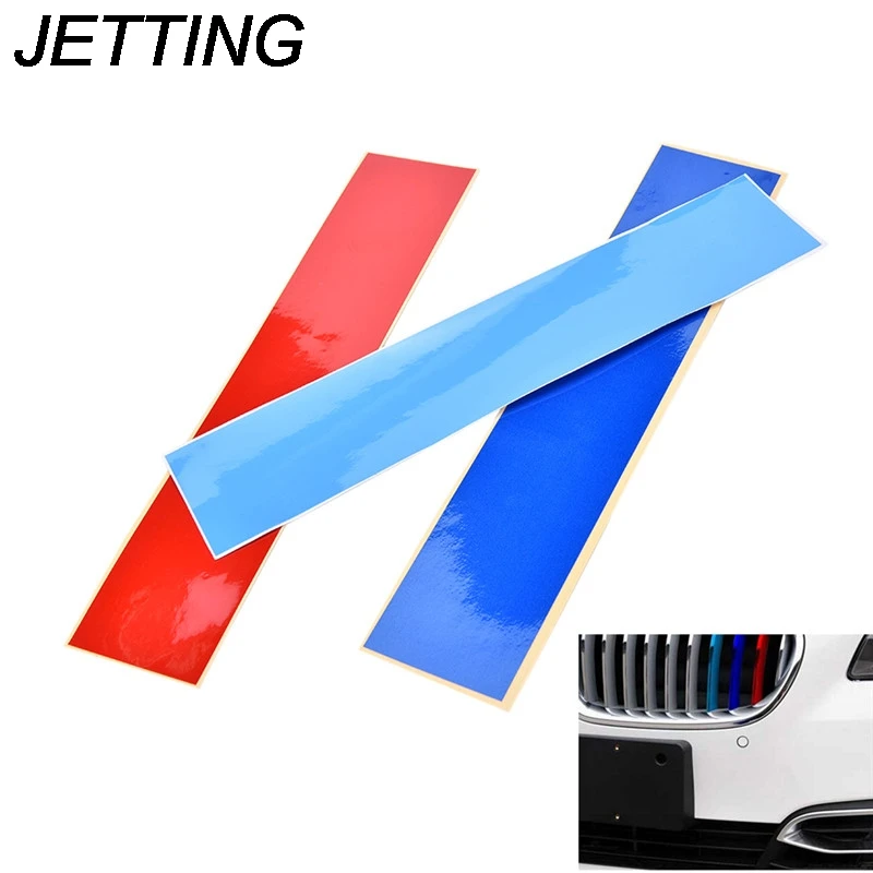 

3pcs For BMW car sticker 3 Color Front Grille Grill Vinyl Strip Sticker Decal For BMW M3 M5 E46 E60 E90