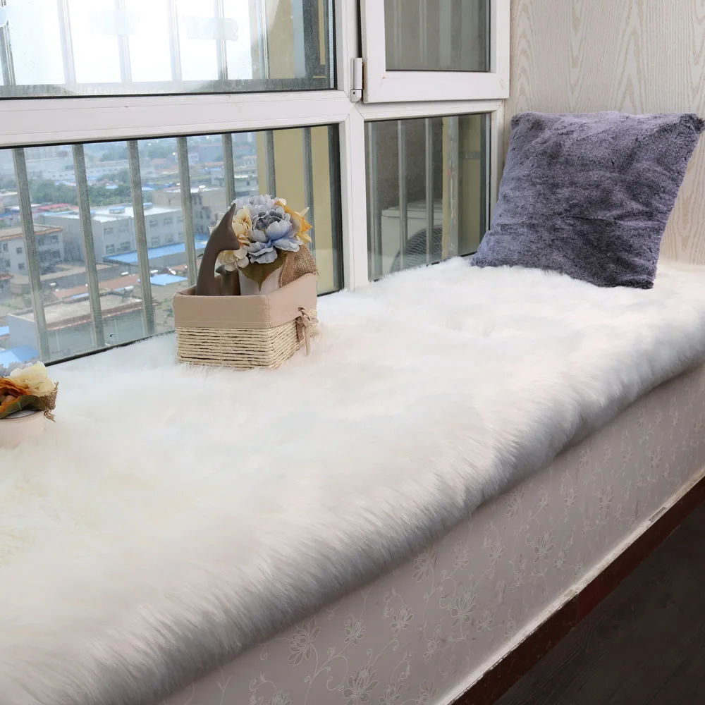 Мягкий коврик из искусственной овчины, коврик, ковер, нескользящая накладка на стул, коврик для дивана, чехол для спальни, домашний декор, ковры для гостиной, ковры из искусственного меха