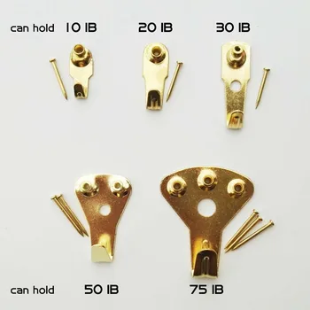 

10pcs High Quality Strong Steel Metal Picture Photo Oil Painting Hook Hanger Hard Wood Solid Wall No trace Furniture Accessories