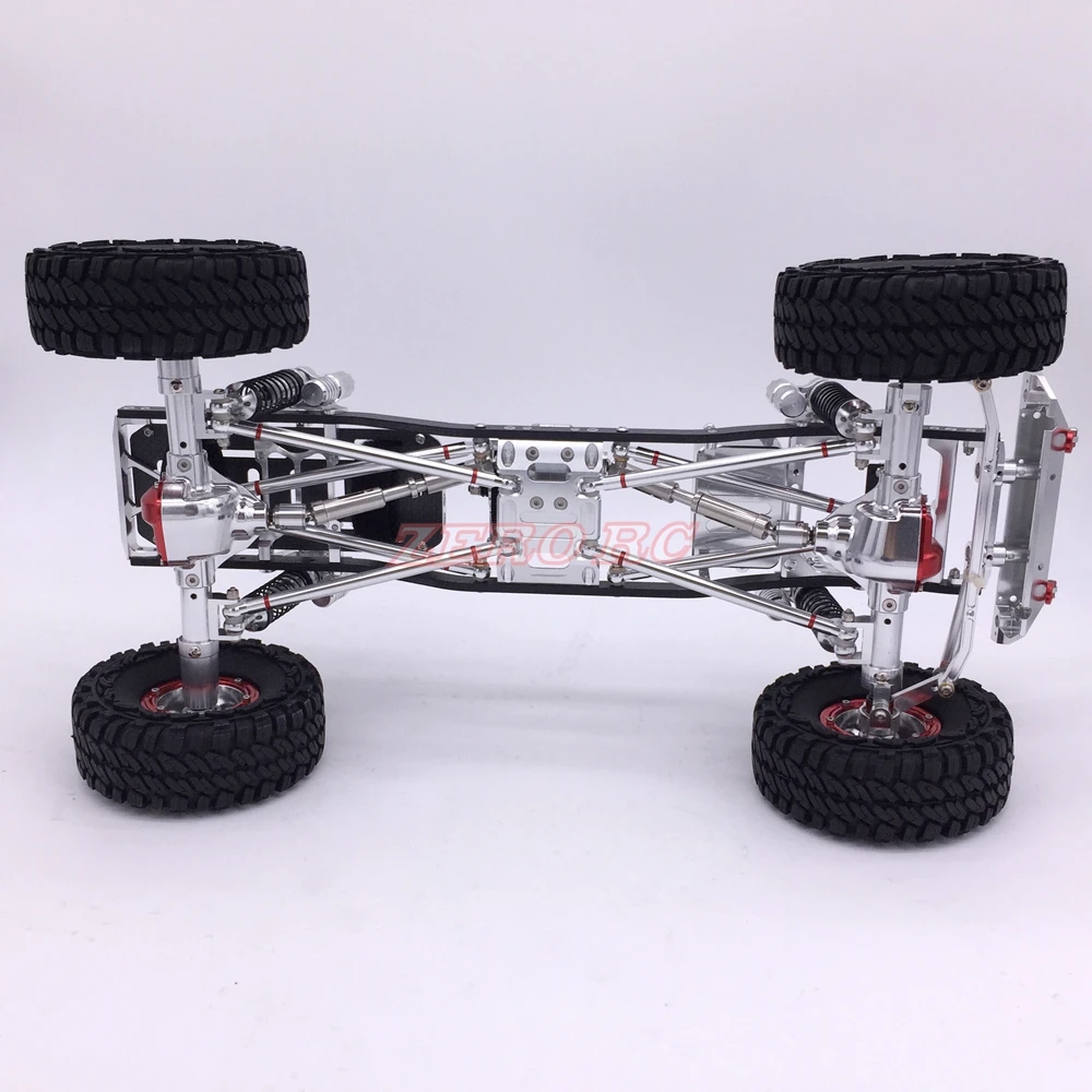 Cool Racing CNC 1/10 Рок Гусеничный алюминиевый осевой SCX10 шасси W/карбоновая рама колесная база 313 мм серебро