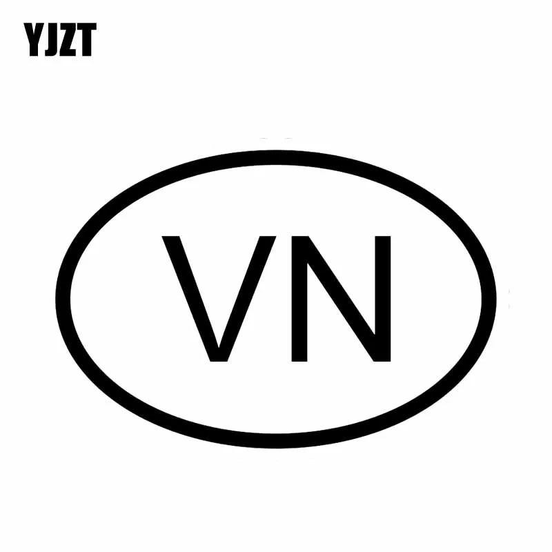 YJZT 13 3 см * 8 9 Виниловая наклейка VN Вьетнам код страны овальная Автомобильная