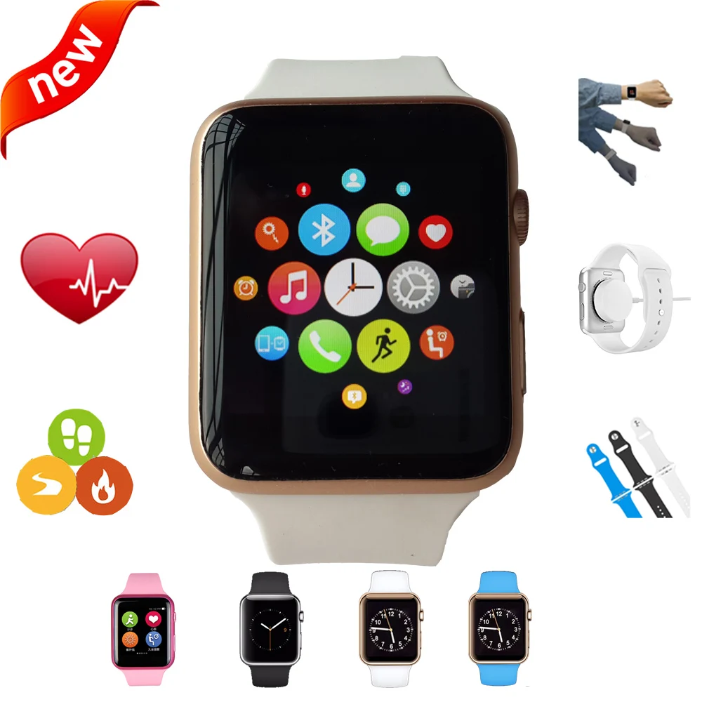 2016 New font b Smartwatch b font Bluetooth Smart watch for Apple iPhone Samsung Android Phone